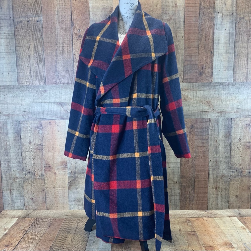 ModCloth wool plaid coat